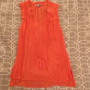 Naked Zebra sheer coral tank